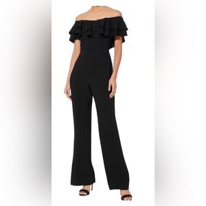 INTERMIX Off-Shoulder Black Jumpsuit
